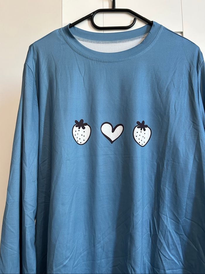 Ensemble de pyjama bleu à motifs Neuf Shein Taille XL - photo numéro 7