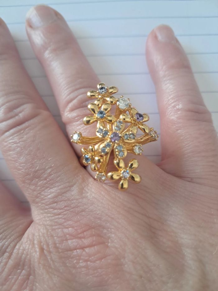 Spectaculaire et originale bague bouquet de fleurs - photo numéro 4