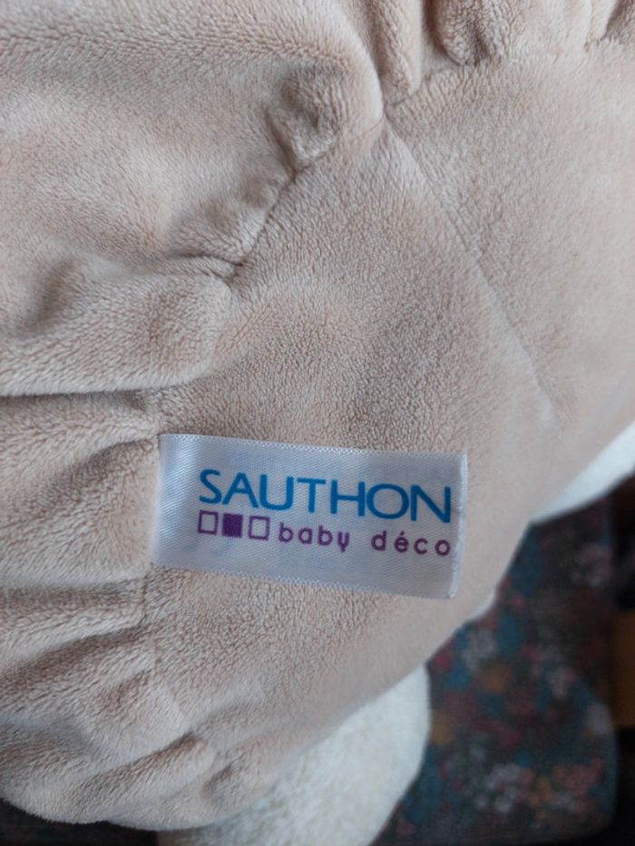 Grand ours en peluche Sauthon caramel - photo numéro 4