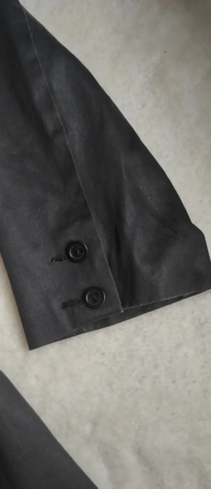 Veste blazer noir toile enduite Cotélac T1 coton élasthanne - photo numéro 9
