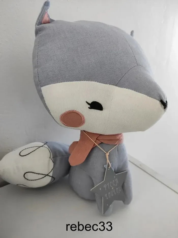 Renard bleu Picca & loulou peluche - photo numéro 2