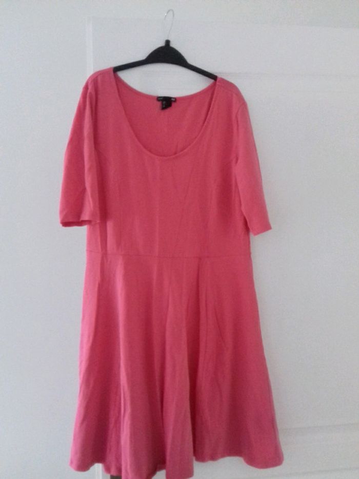 Robe manches 3/4 coton et elastane