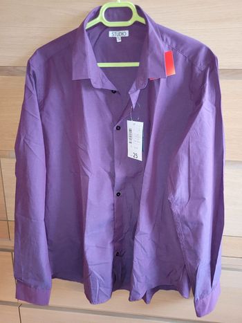 Chemise homme violette