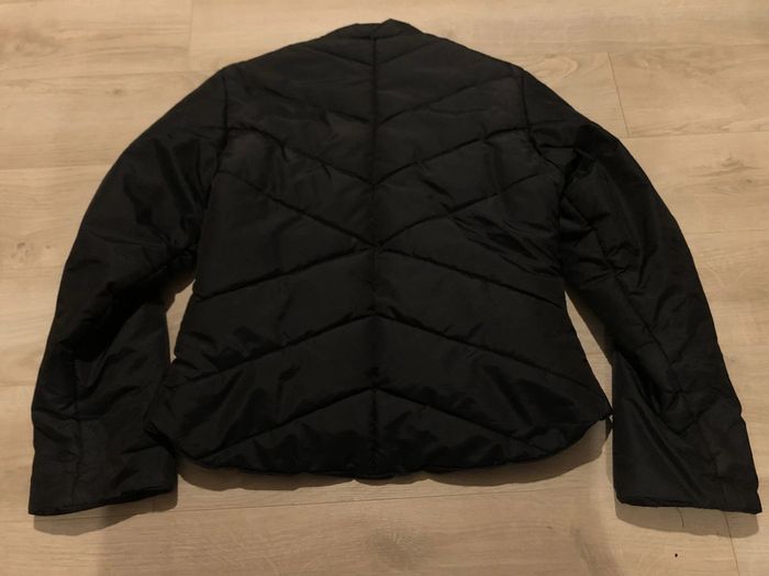 Veste noire style motard matelassé - photo numéro 7