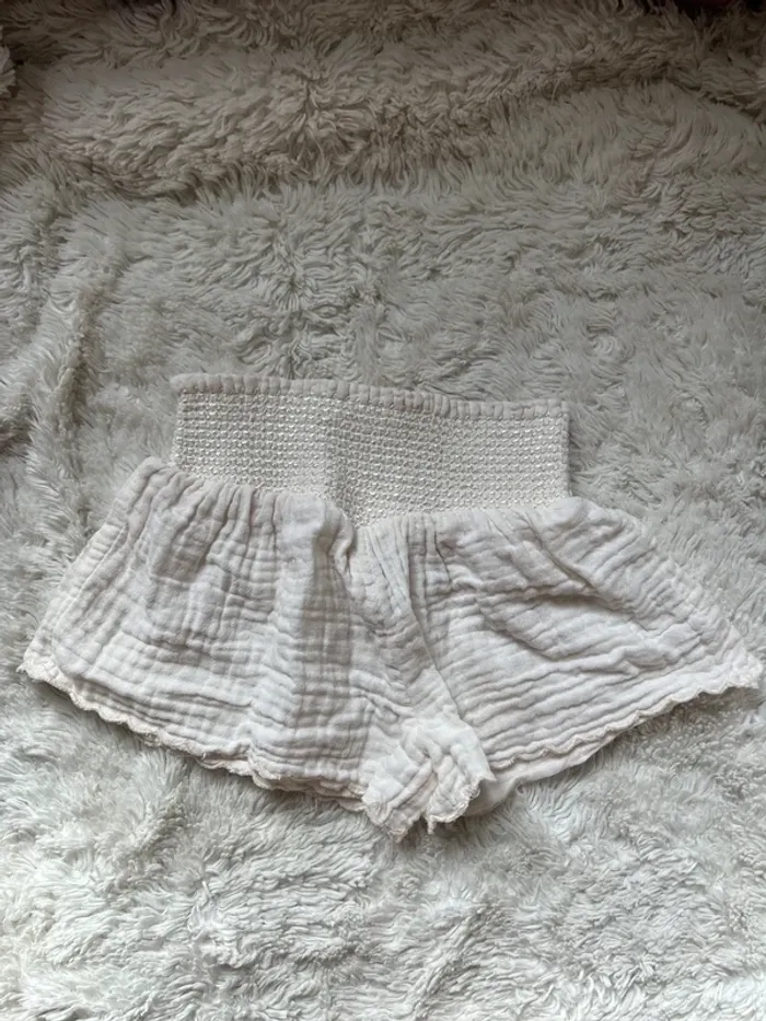 Short Kiabi brodé en gaze de coton 3 mois