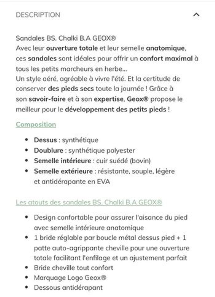 Sandales Geox bébé cuir taille 20 - photo numéro 8