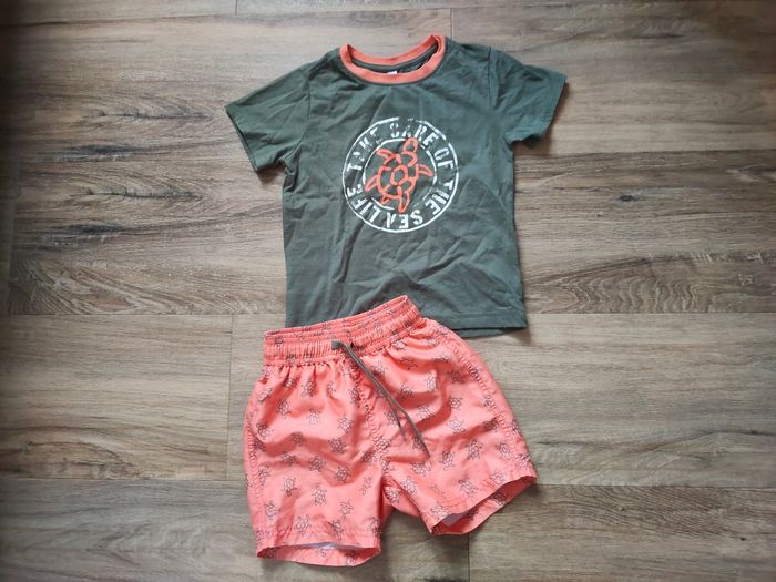 Ensemble été tee-shirt et short de bain 4 ans