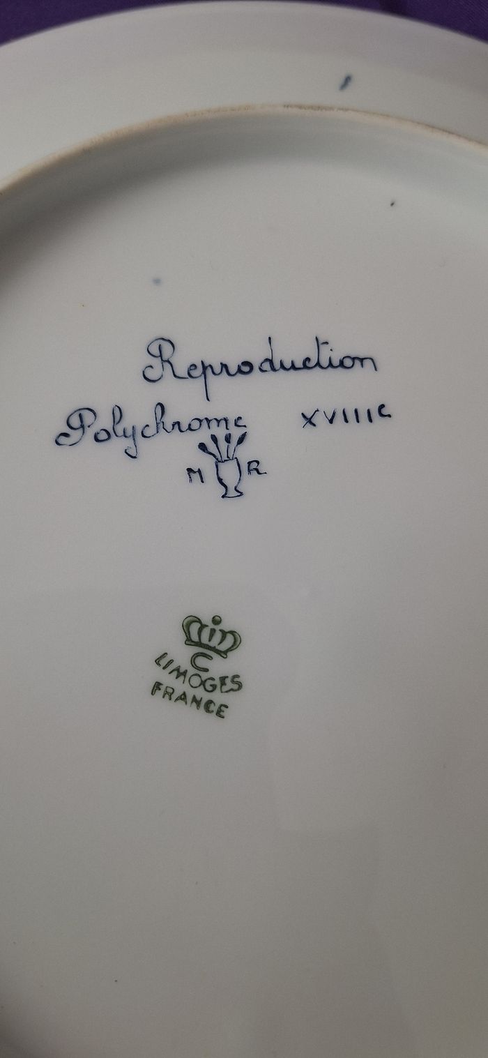 Assiette porcelaine de limoges ,signée Muriel - photo numéro 5