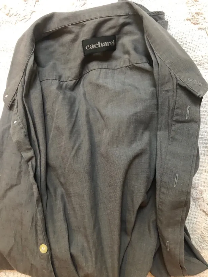 Chemise longue grise homme taille 40 cacharel