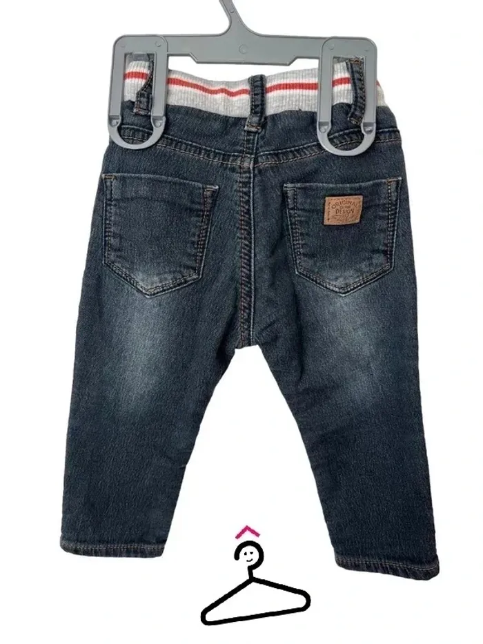 Jean stretch à ceinture élastique - Catimini 9 mois (71cm) - photo numéro 2