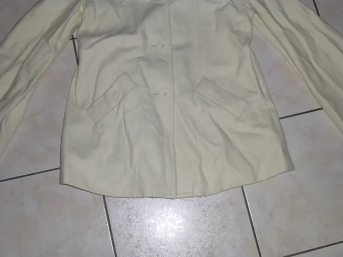 veste mi longue ecru mango mng taille XS = 34 / 36 - photo numéro 3
