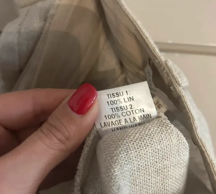 Maje short en lin beige doré, femme, taille 36 - photo numéro 4