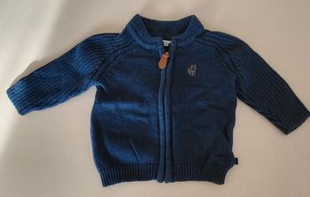 Gilet cardigan obaibi marine 3 mois