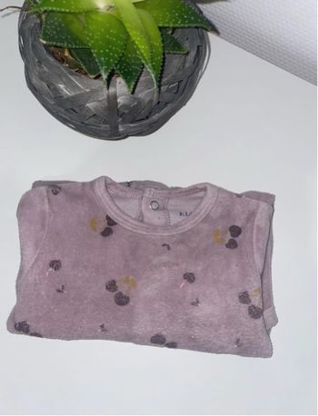 Pyjama velours dors bien - 1 mois