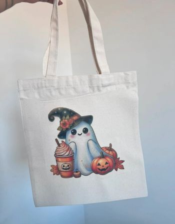 🎃 Tote bag Fantôme d’Automne – Édition Halloween 👻