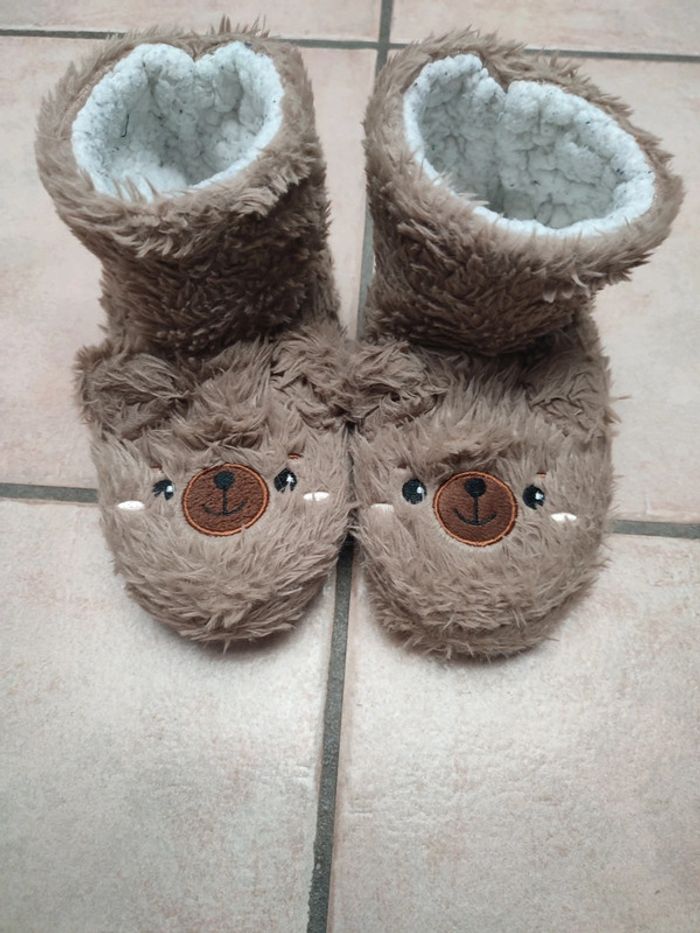 Pantoufles Ours marron