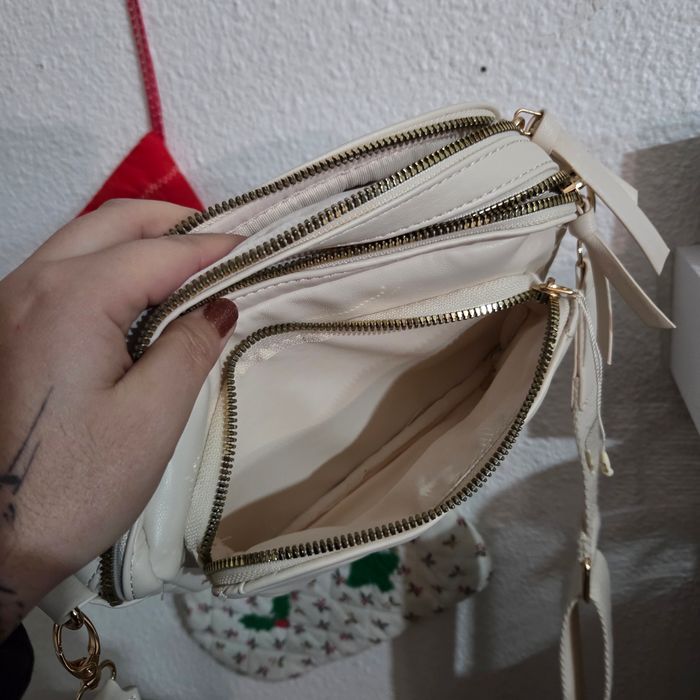Sac bandoulière a poche blanc crème - photo numéro 9