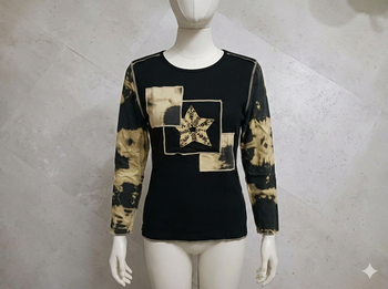 top noir et beige manches longues Taille 1 Julie Guerlande Neuf