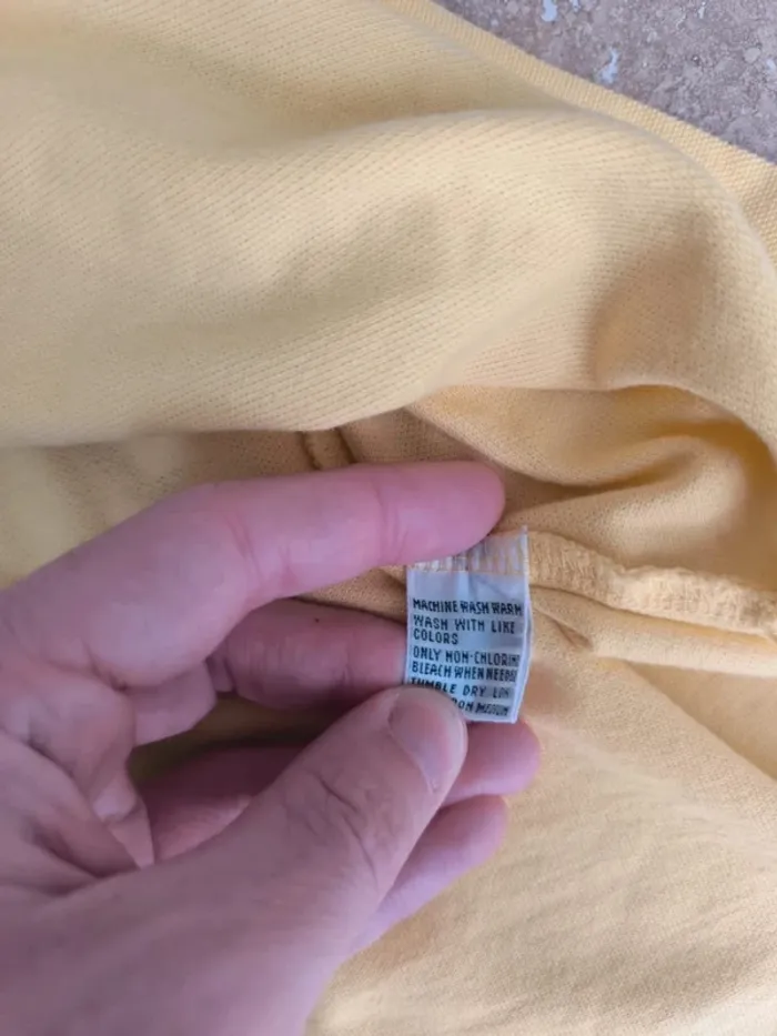 Polo Ralph Lauren homme 2XB jaune logo marine état moyen - photo numéro 14