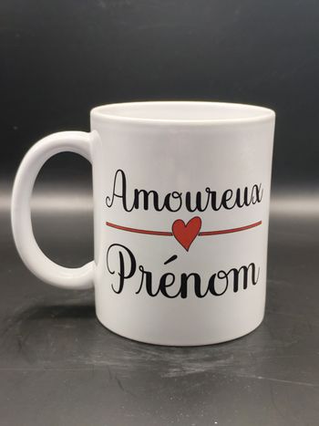 Lot de 2 Mug Saint Valentin amoureux et amoureuse 