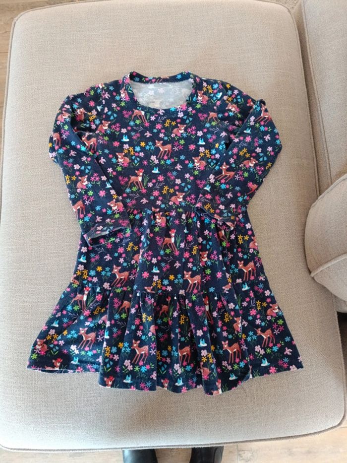 Robe manches longues en jersey cousue main 5 ans