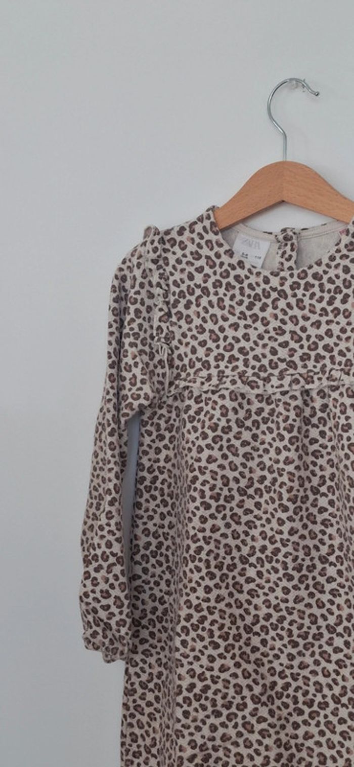 Robe léopard girly – Coton doux, parfait état - tenue parfaite pour la rentrée 🐆🌸 - photo numéro 3