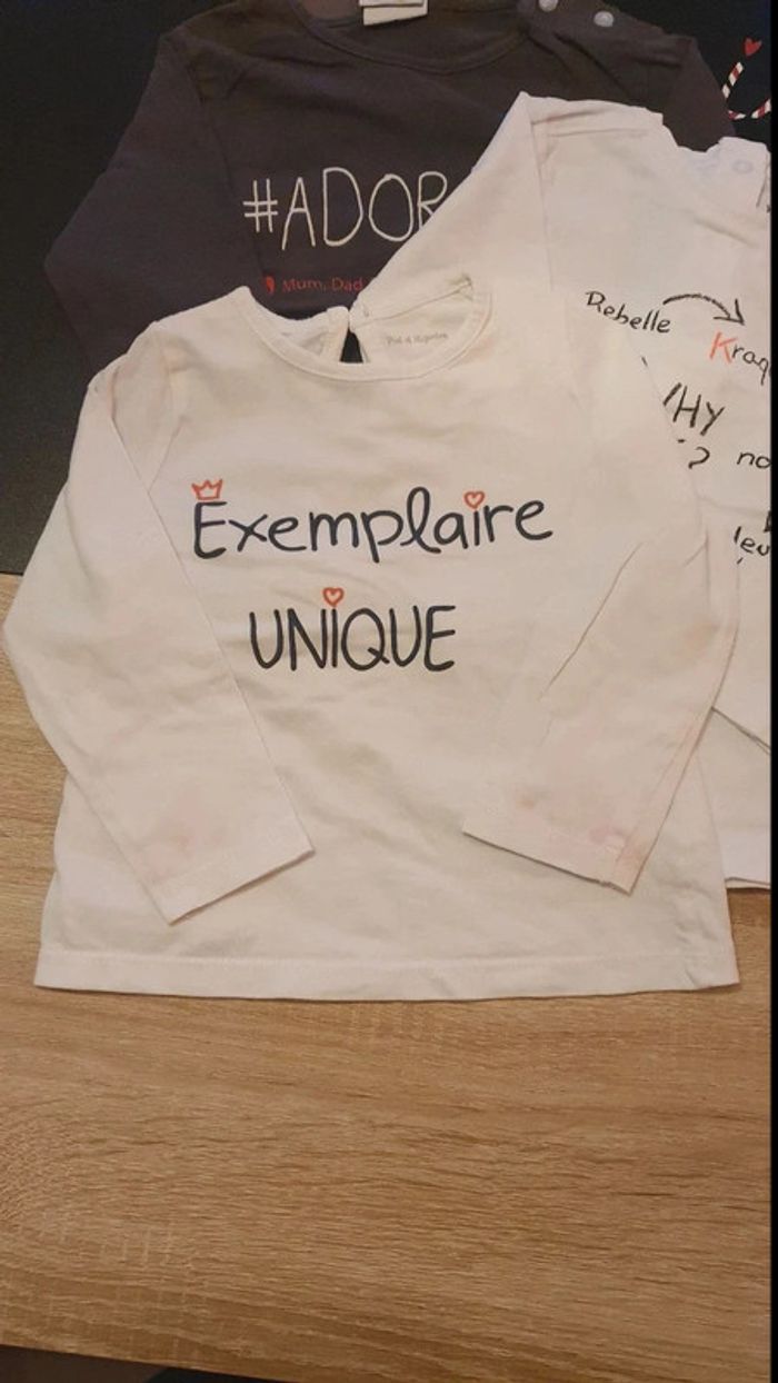 Lot de 5 tee-shirts manches longues 18 mois - photo numéro 2