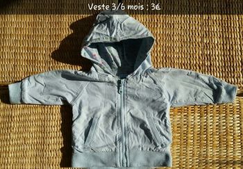 Veste zippée et à capuche 3/6 mois Garçon