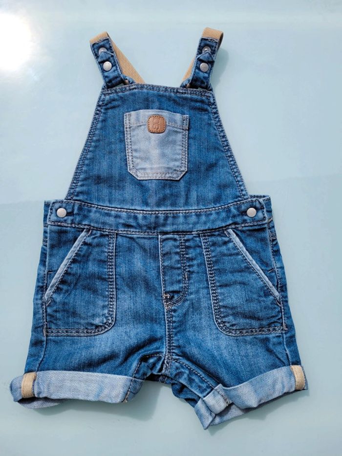 Très jolie salopette short jeans Obaïbi, 6 mois (26)