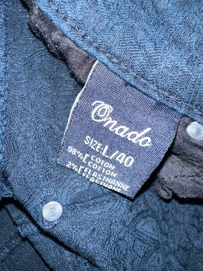 Jean denim skinny slim broderies bleu marine Onado Jeans T40 L - photo numéro 7