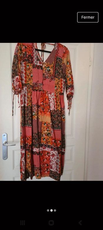 Robe bohème vintage multicouleur