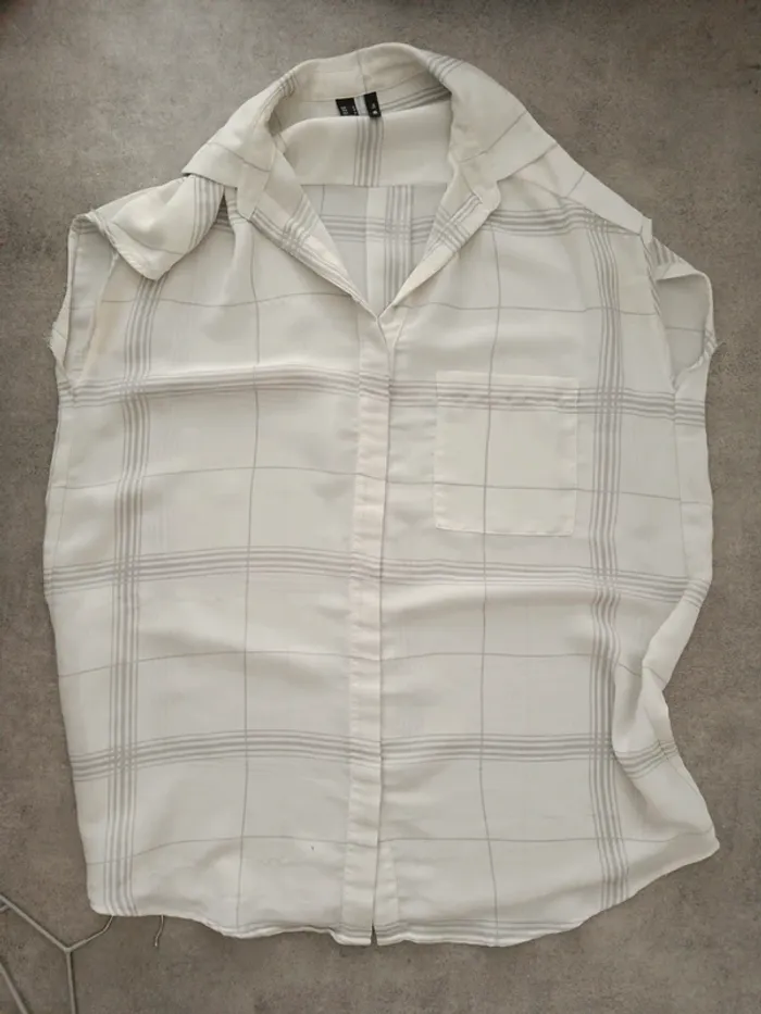 Chemise voile légèrement transparente Mango loose M