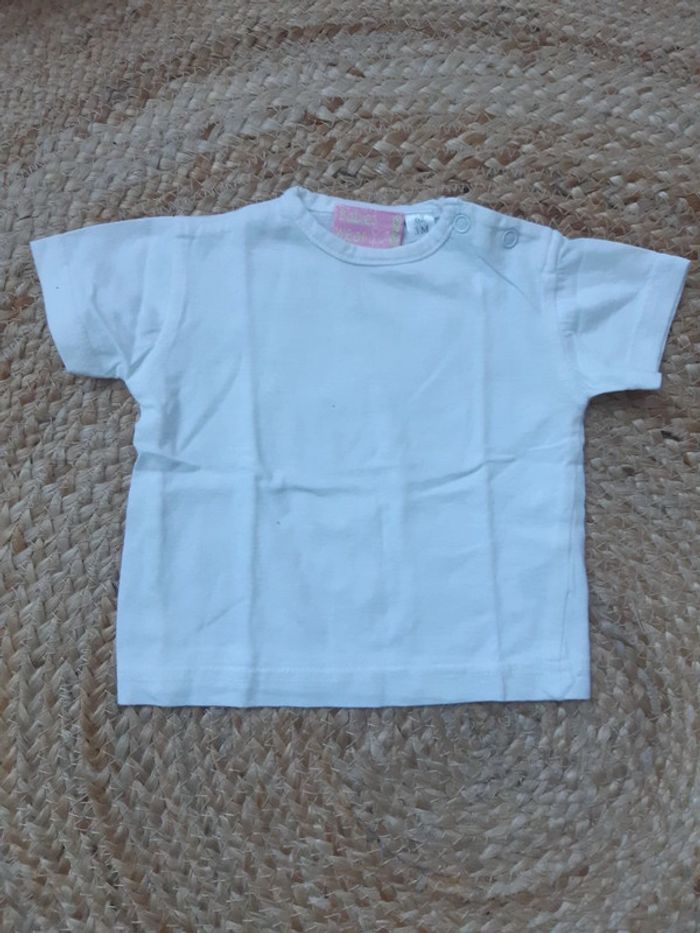 Tenue tee-shirt blanc et legging 3 mois - photo numéro 2