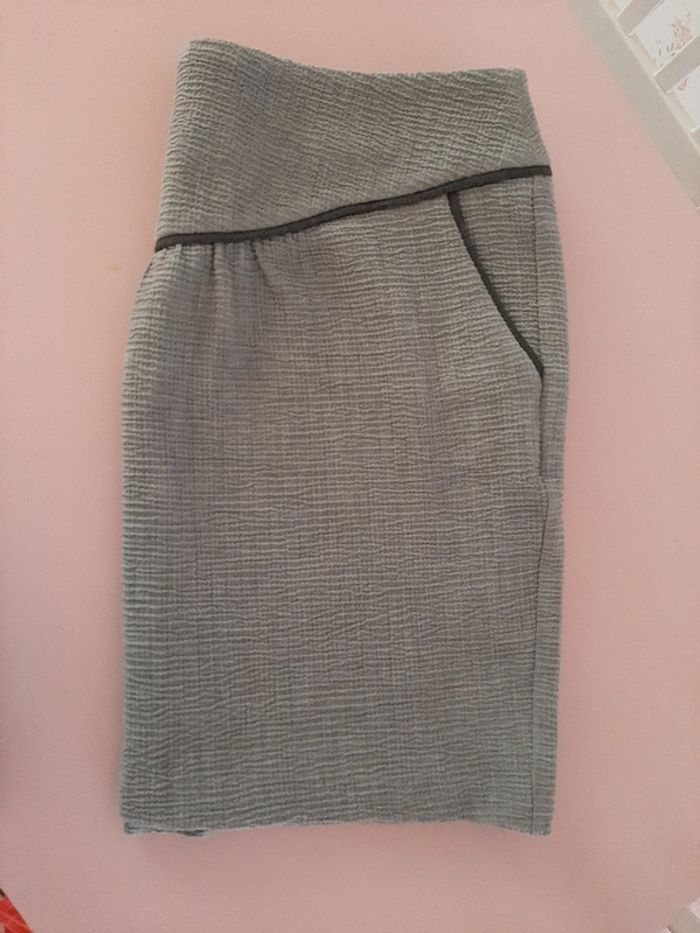 Jupe courte taille xl .gris chiné - photo numéro 4