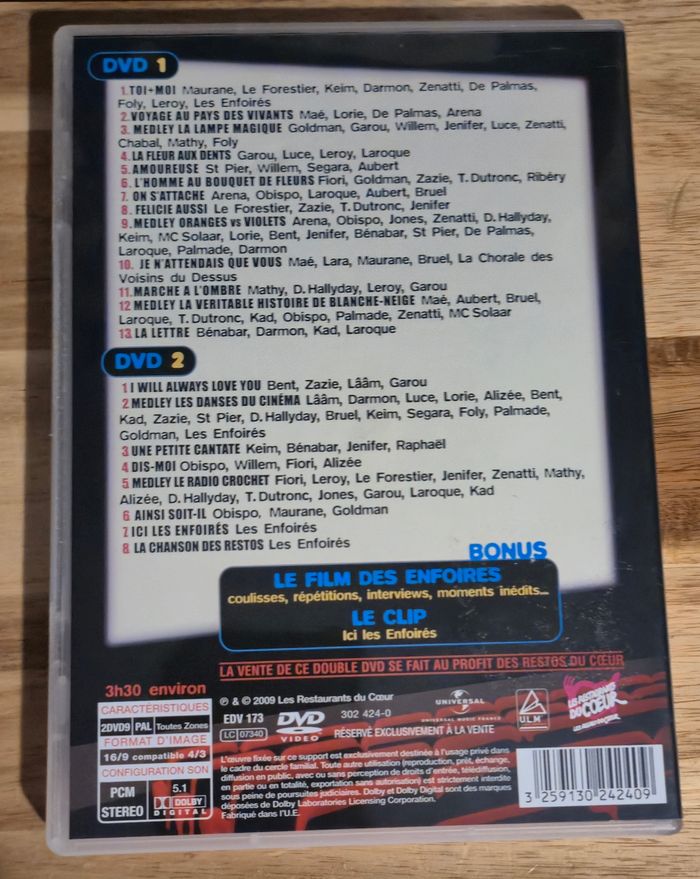 Dvd Bercy la boîte a musique des enfoirés - photo numéro 2