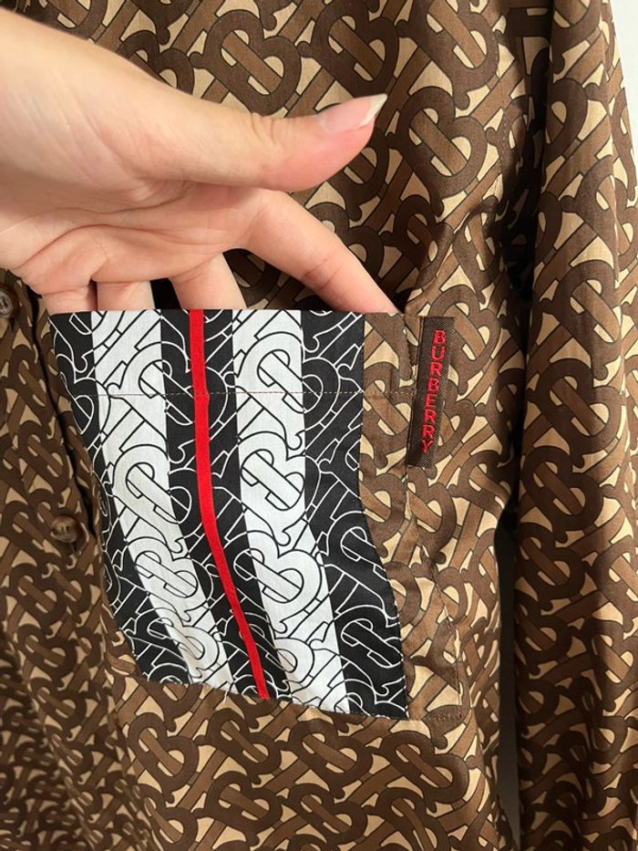 Chemise marron à motifs Burberry - photo numéro 2