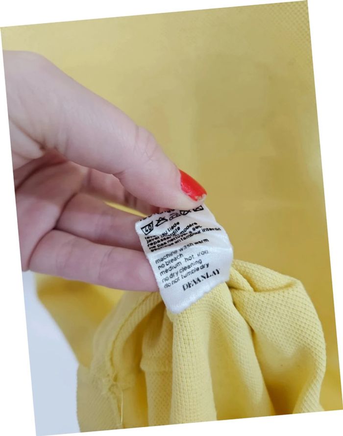 Polo Lacoste vintage Devanlay jaune taille M - photo numéro 6