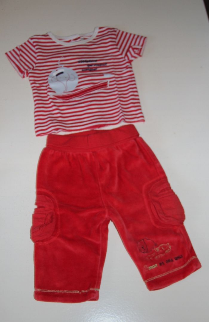 Lot 3 mois shorts tee-shirts salopettes - photo numéro 7