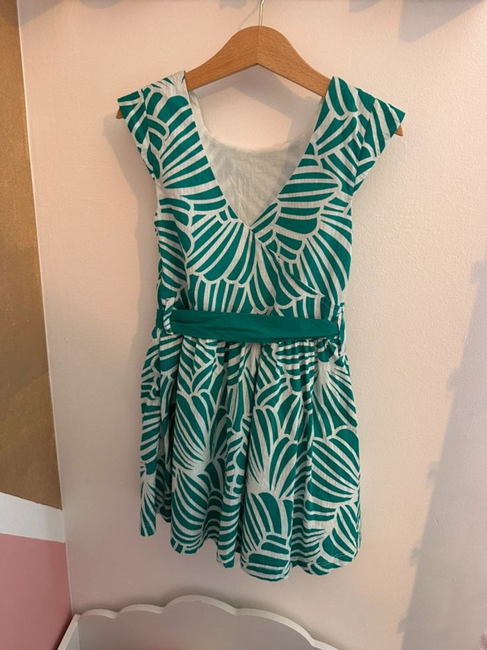 Robe turquoise avec ceinture - photo numéro 3