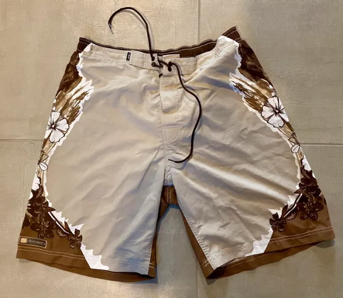 Short de bain marron