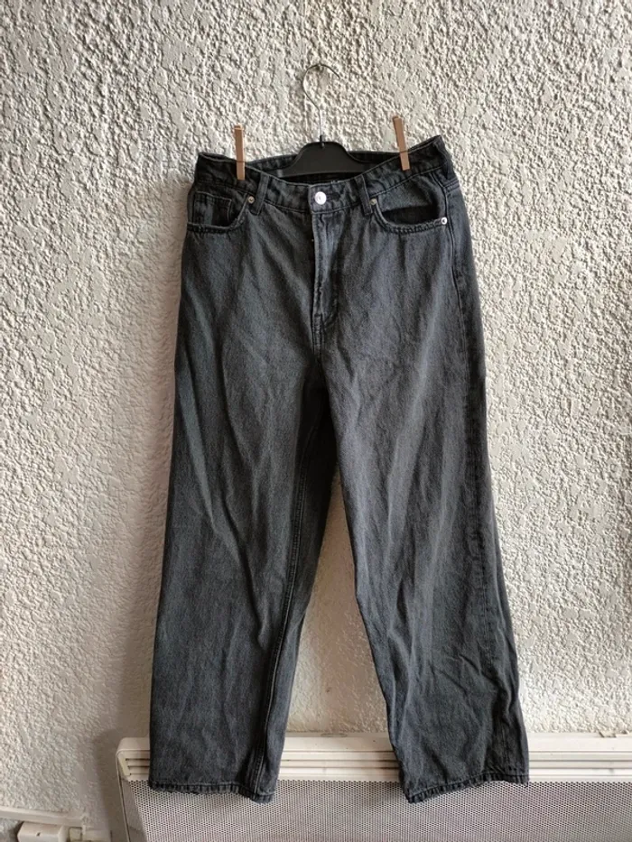 Jean noir large avec pants large T 36