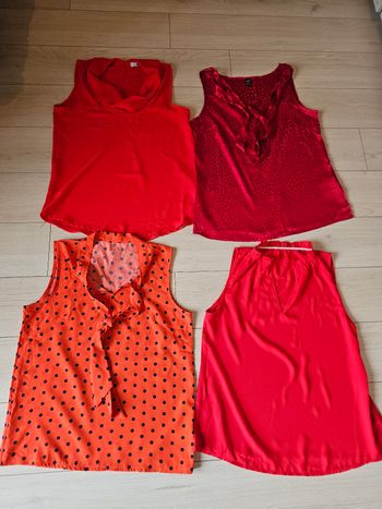 Lot 4 blouses sans manche