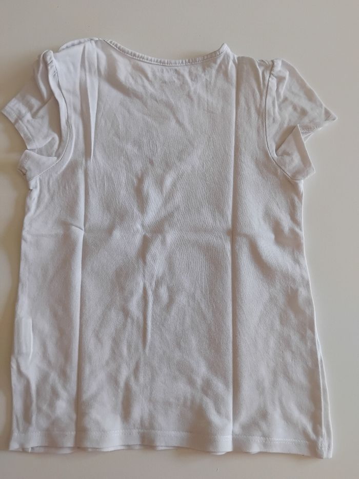 Joli tee shirt blanc manches courtes fille 36 mois - photo numéro 2