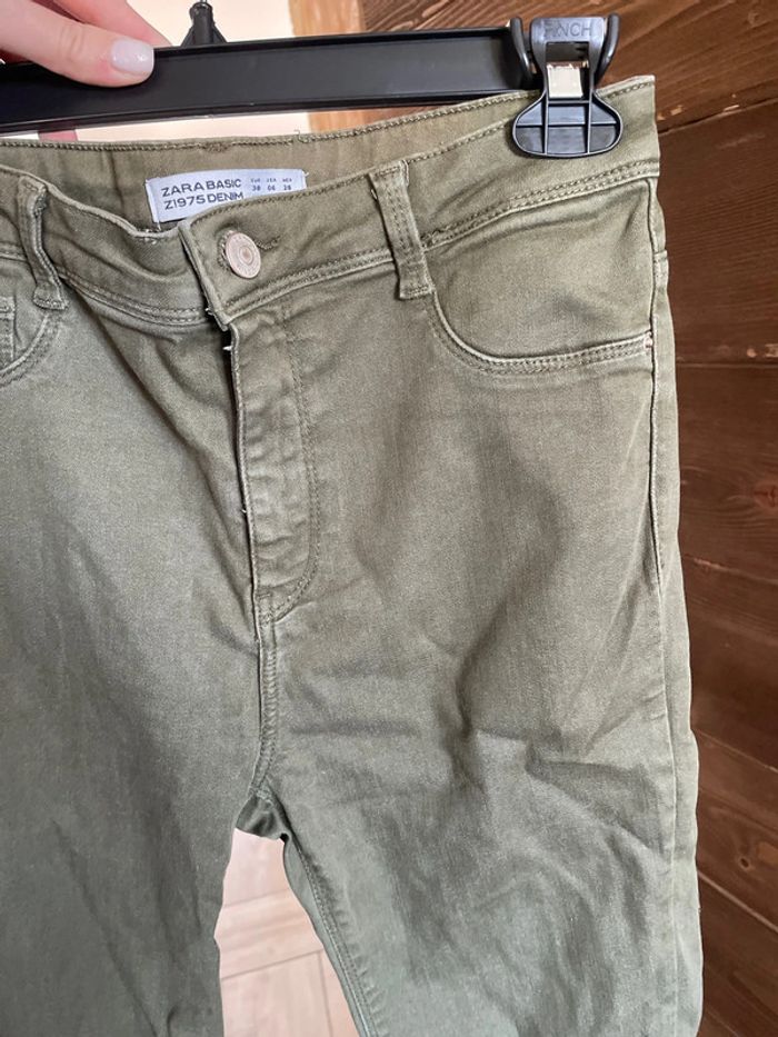 Slim skinny kaki zara taille 38 - photo numéro 2