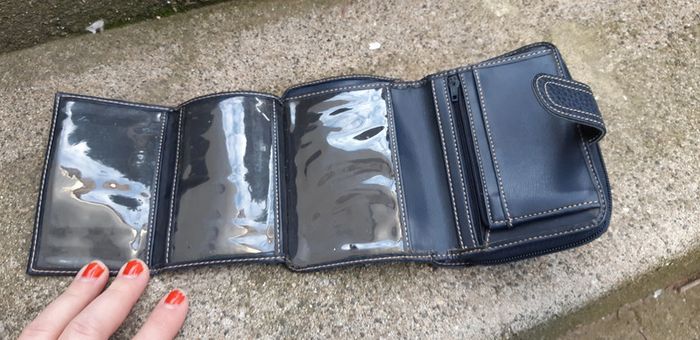 Portefeuille simili cuir bleu