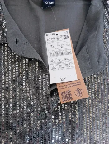 Chemise à strass Kiabi Taille 48 Neuve