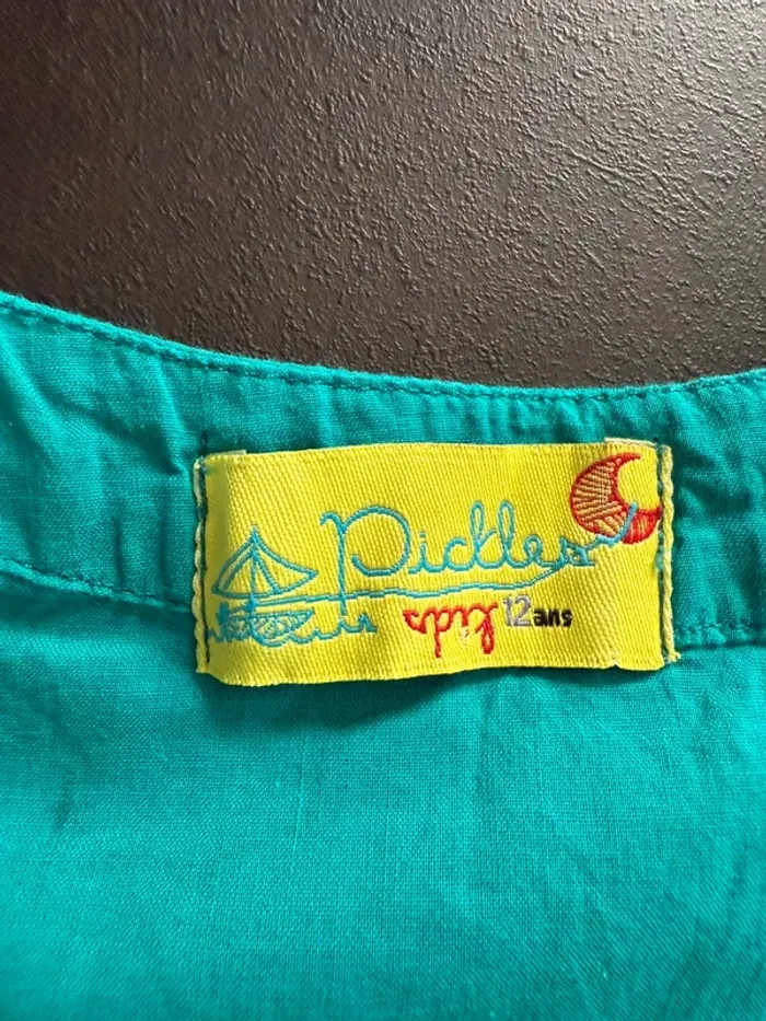 Robe turquoise légère 12 ans Pickles kids - photo numéro 3