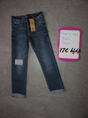 jeans slim tape à l'oeil taille 9 ans