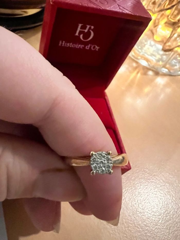 Bague solitaire or jaune t52 - photo numéro 2
