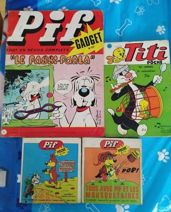 Lot Pif Gadget poche Titi vintage grominet